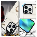 Leather Wallet Case with Ring & Lanyard for iPhone
