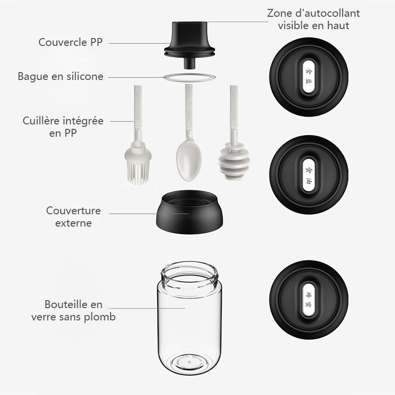 Spice jar with spoon