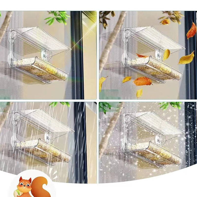 Outdoor Clear-Window-Suction-Cup-Birdhouse