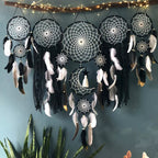Dream catcher moon and stars hang over the bed (5 pieces)