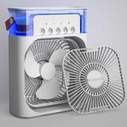 Spray cooling fan with watering can