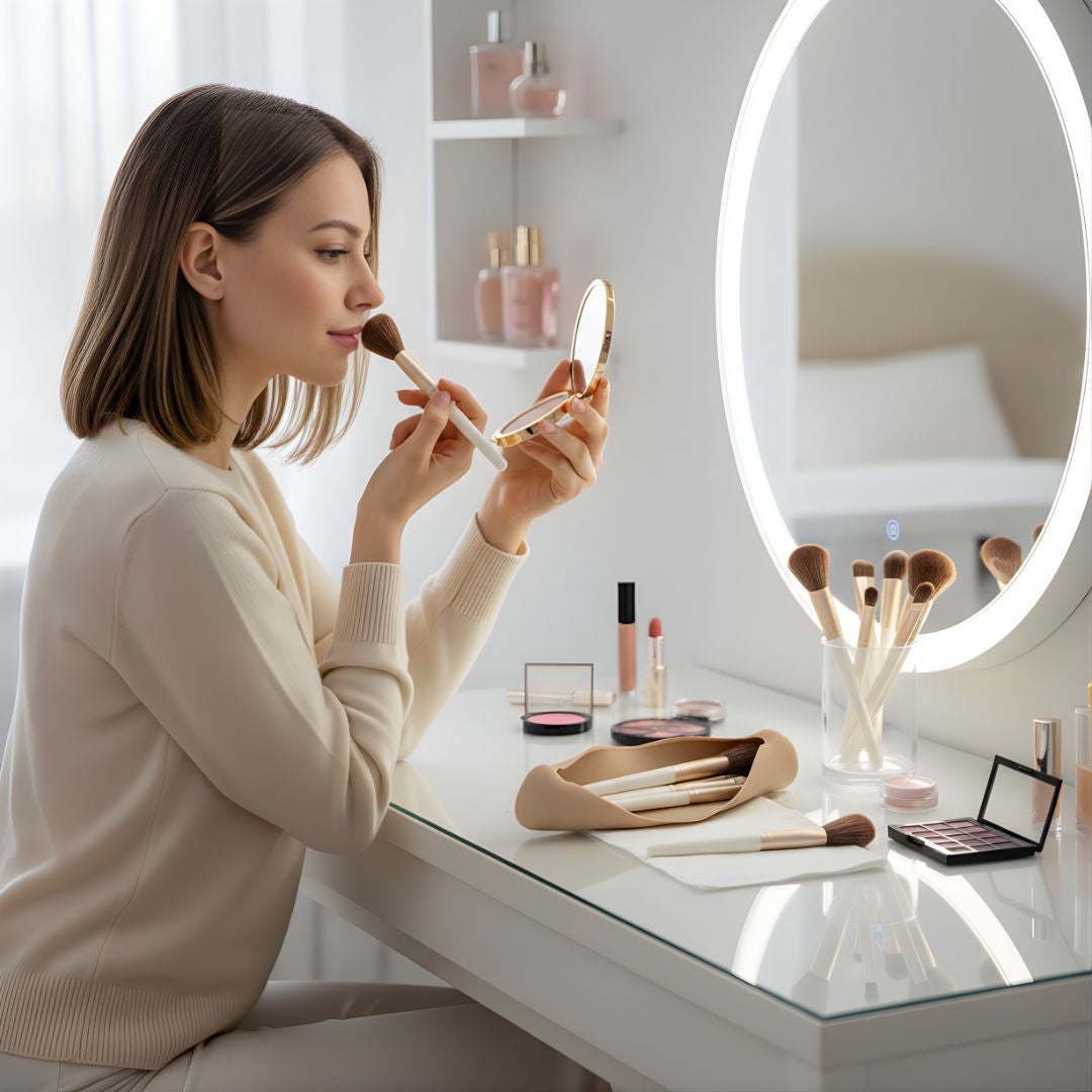Organise & Protect Your Brushes – Dust- & Water-Resistant Silicone Case – Keep Clean & Tangle-Free
