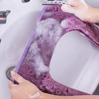 Three-piece toilet seat cover