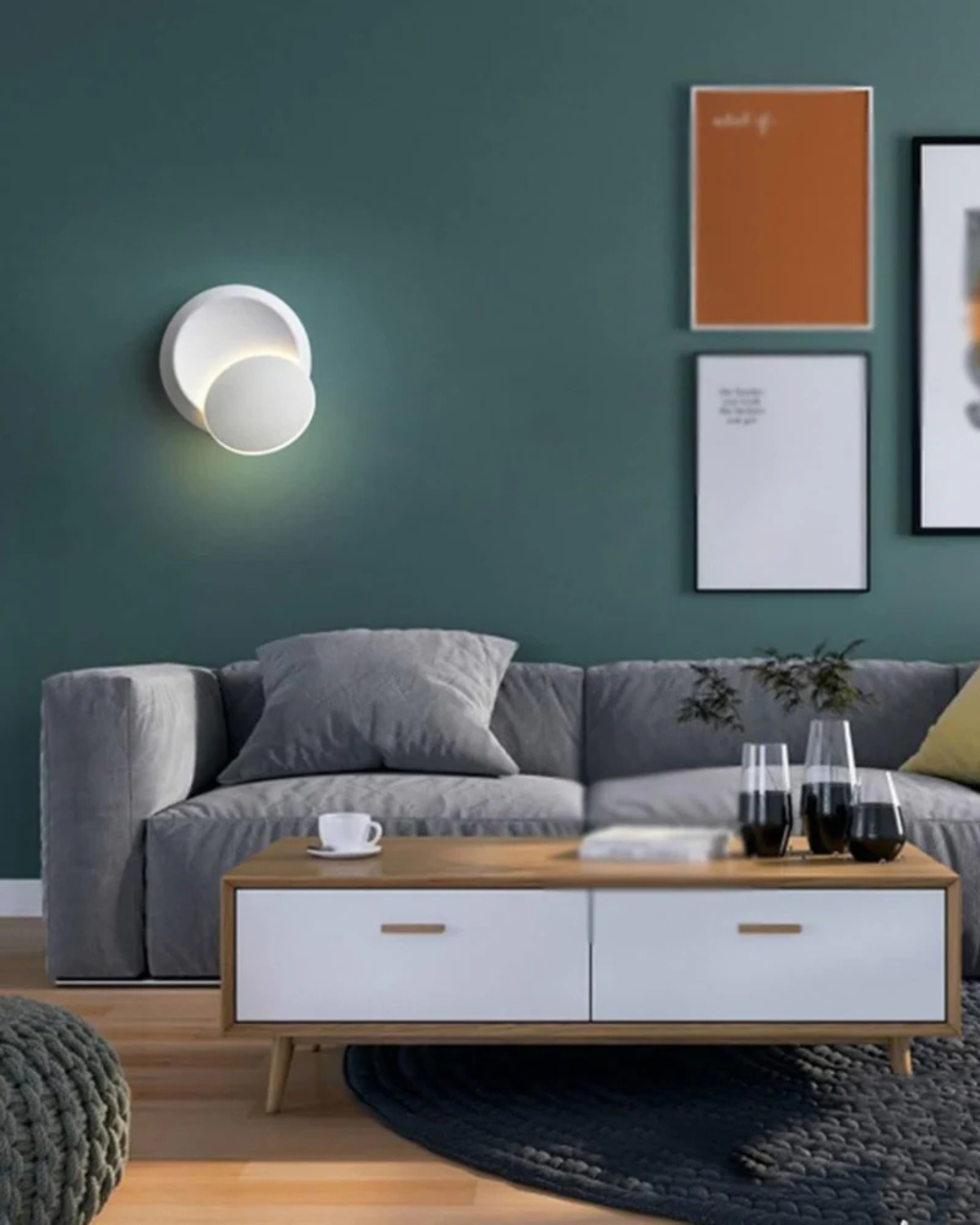 Modern Wall Lamp with Halo Light Circle Ambient Lighting