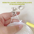 Adjustable crochet loop knitting accessory