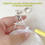 Adjustable crochet loop knitting accessory