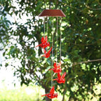 Red Bird Wind Chime Light