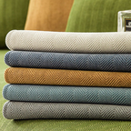 Wavy Check Chenille Fabric Furniture Protector Sofa Cover