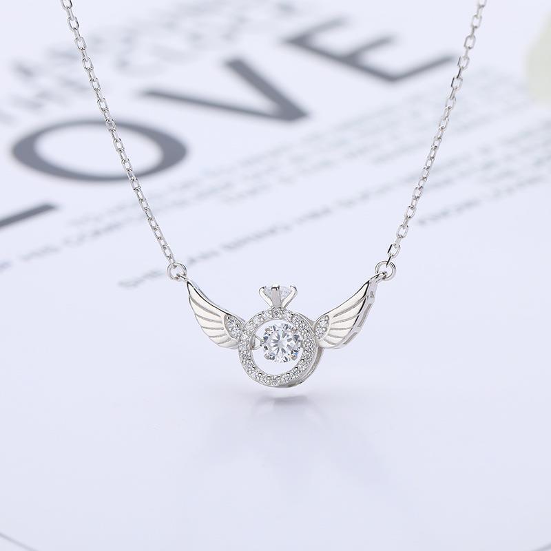 Angel Wing Rhinestone Necklace