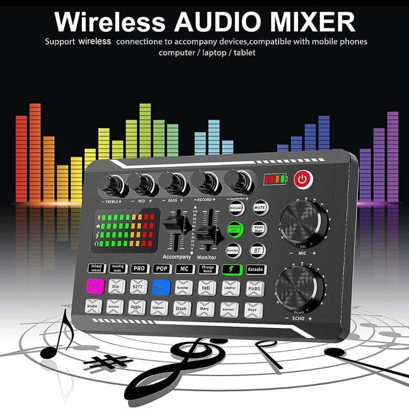 Live sound card with DJ mixer effects & voice changer