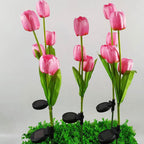 Solar Tulip Lawn Light Outdoor Garden LED Tulip Flower Light Ground Stake Landscape Light