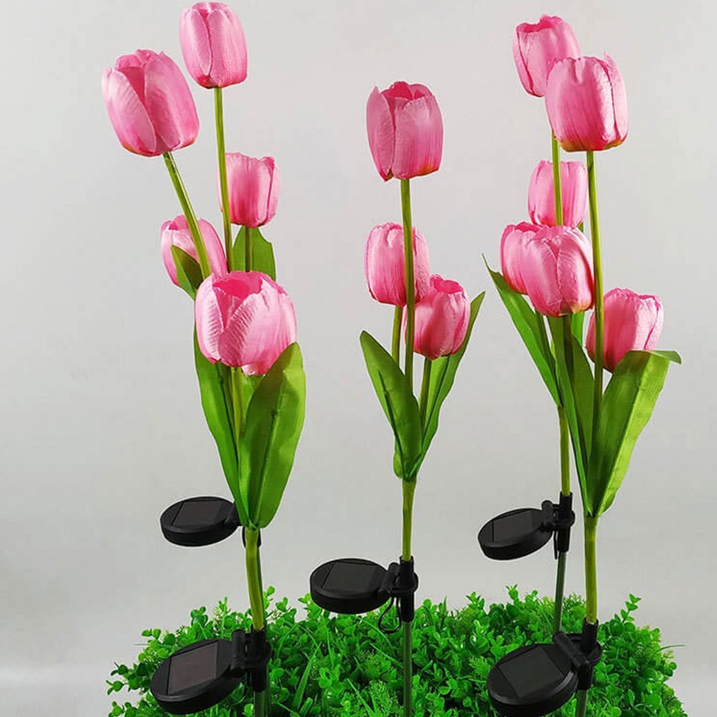 Solar Tulip Lawn Light Outdoor Garden LED Tulip Flower Light Ground Stake Landscape Light