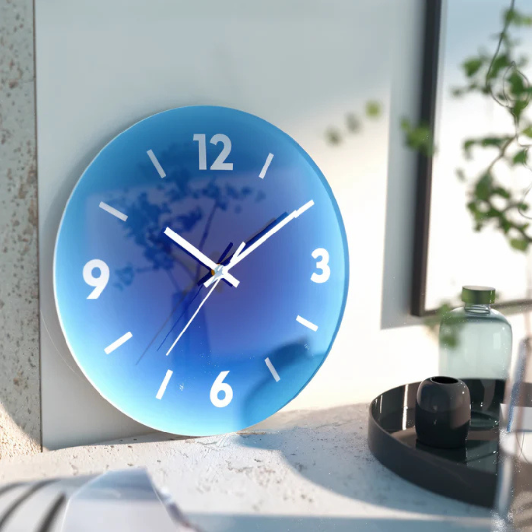 Decorative Glass Clock for Modern Interiors
