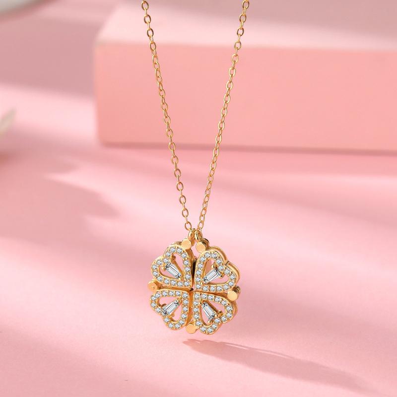 Hollow Four Leaf Clover Necklace