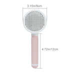 Self-cleaning slicker brushes for pets