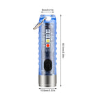 Mini flashlight with keychain