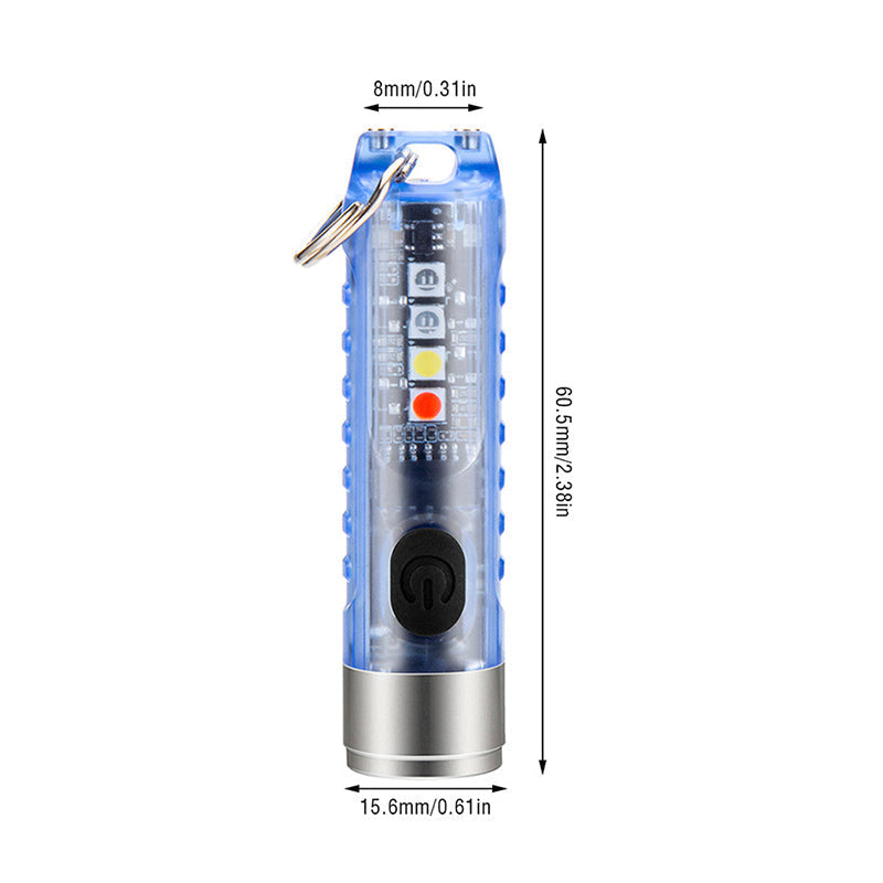 Mini flashlight with keychain