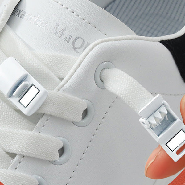 Magnetic lazy shoelaces metal buckle