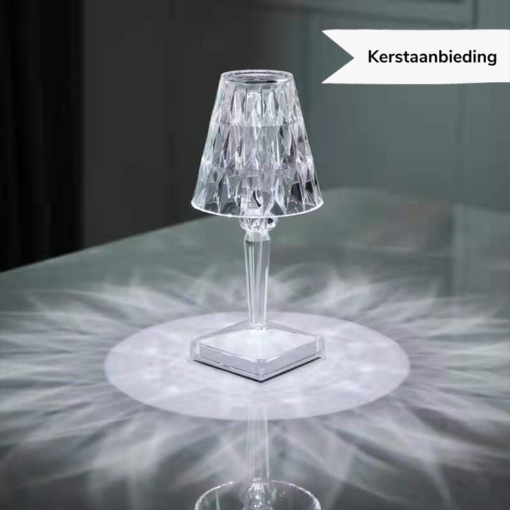 LuxeCrystal Premium LED Table Lamp | Wireless | Dimmable Crystal Lighting | Mood Light & Decoration
