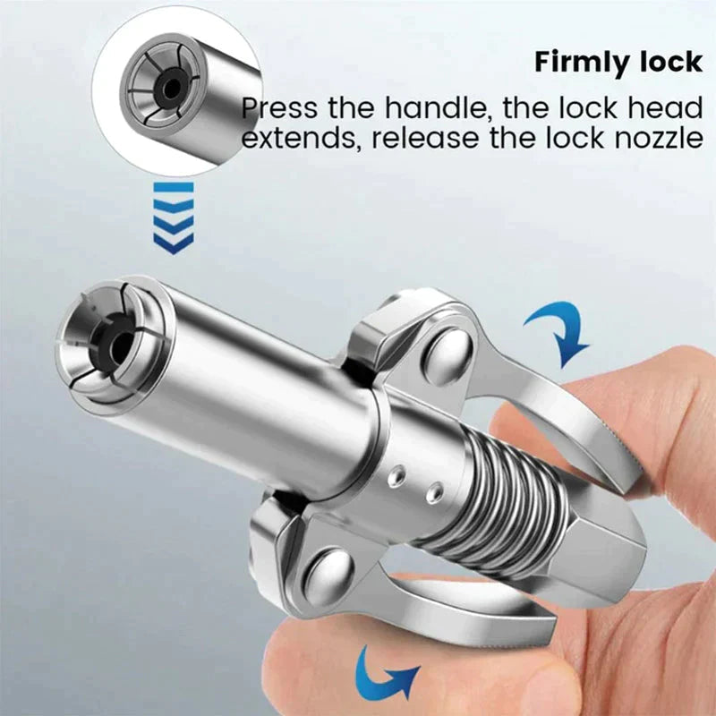 Strong lock on lubricating couplings