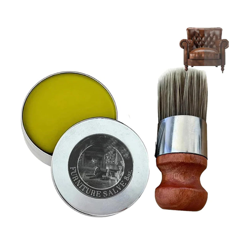 Furniture care balm and brush