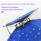 Outdoor Double-Layer Rain Umbrella Hat
