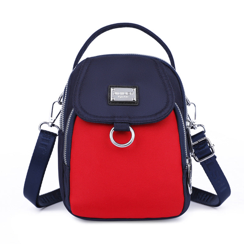 Women's Waterproof Nylon Shoulder Bag with Detachable Strap