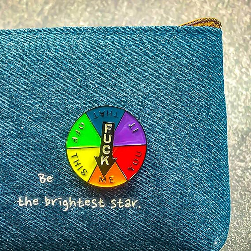 Funny rotating badge