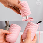Mouthwash Cup Included – Compact Dust‑proof Design – Hygienic Oral Care for Travel & Holidays