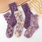 Women's Floral Cotton Socks (10 Pairs)