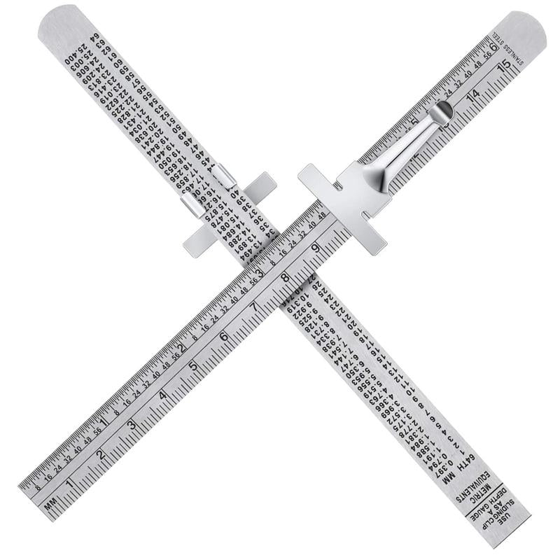 Stainless Steel Ruler with Removable Clip