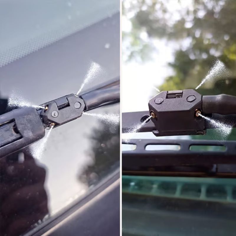 Four-hole car wiper nozzle