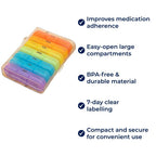 MediTrack | Weekly Pill Organizer – Improves Medication Adherence - Easy‑Open Large Compartments – BPA‑Free Durable – Travel & Seniors