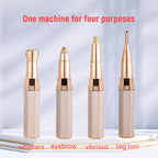 4 In 1 Facial Electric Shaver For Women, Full Body Epilator Rechargeable Eyebrow Nose Bikini Area Hair Clipper