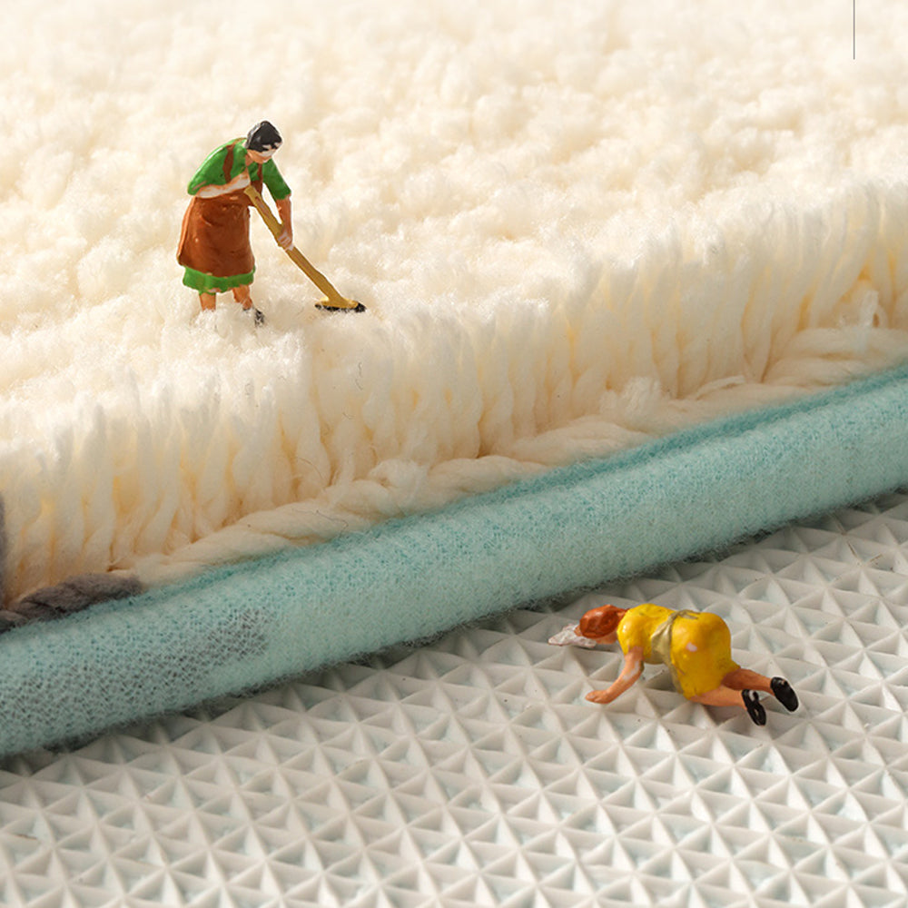 Feblilac Get Naked White Floor Bathroom Mat, 50x80cm Bathroom Rug, Plush Water-Absorbent, Non-Slip Toilet Mat, Artificial Bathroom Mats, Best Bath Rugs