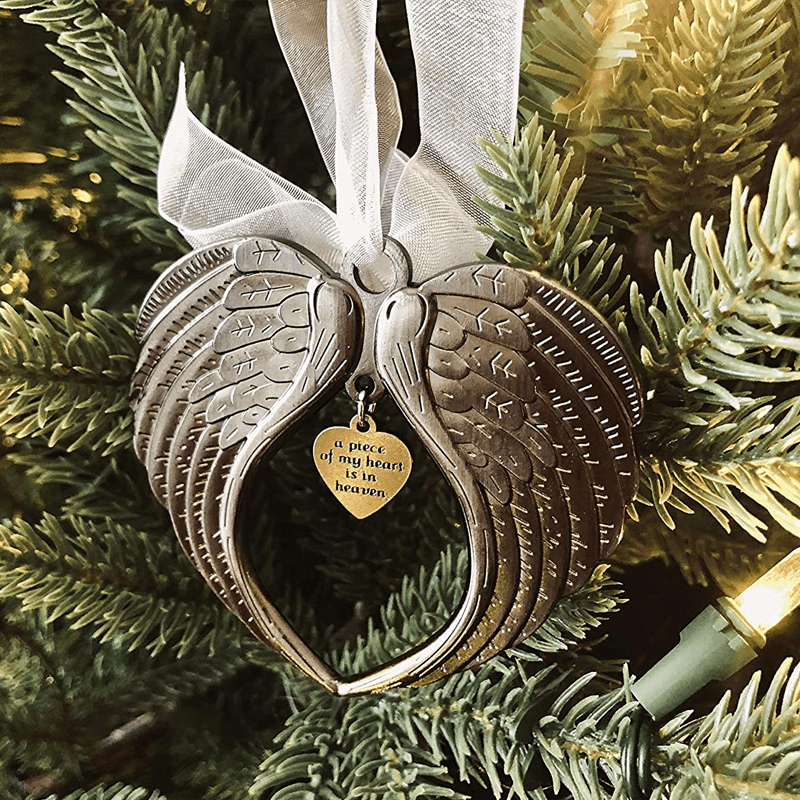 🎄Christmas Tree Memorial Ornaments Angel Wings Bell Hangings Hanging Decoration