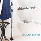 Foldable and extendable walking stick
