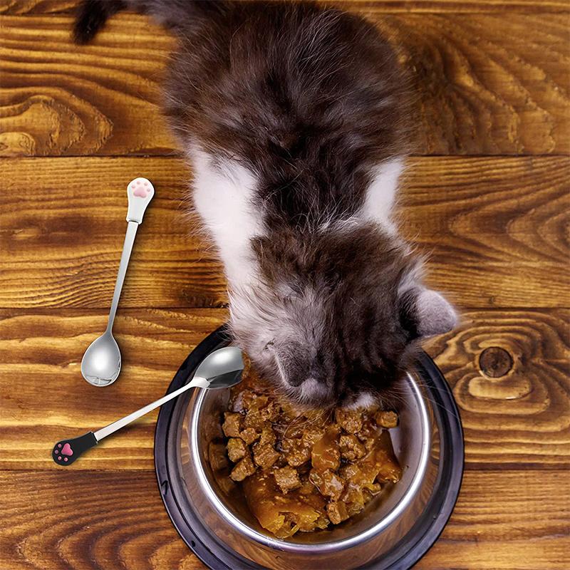 Stainless Steel Spoon for Food with Cat Claws