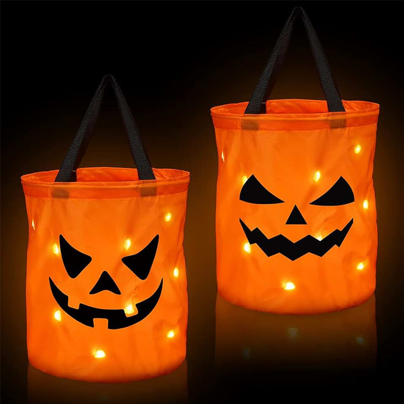 Personalized glowing pumpkin bag