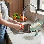 Draining Soap Holder – Keep Soap Dry – Strong Suction Cup – No Drill Mount – Hygienic Bathroom & Shower Storage Solution