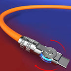 Rotating elbow data cable