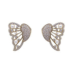 Butterfly earrings with pearls and diamonds
