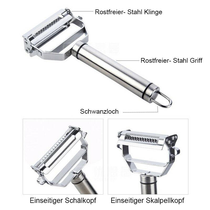Multifunctional vegetable peeler made of stainless steel