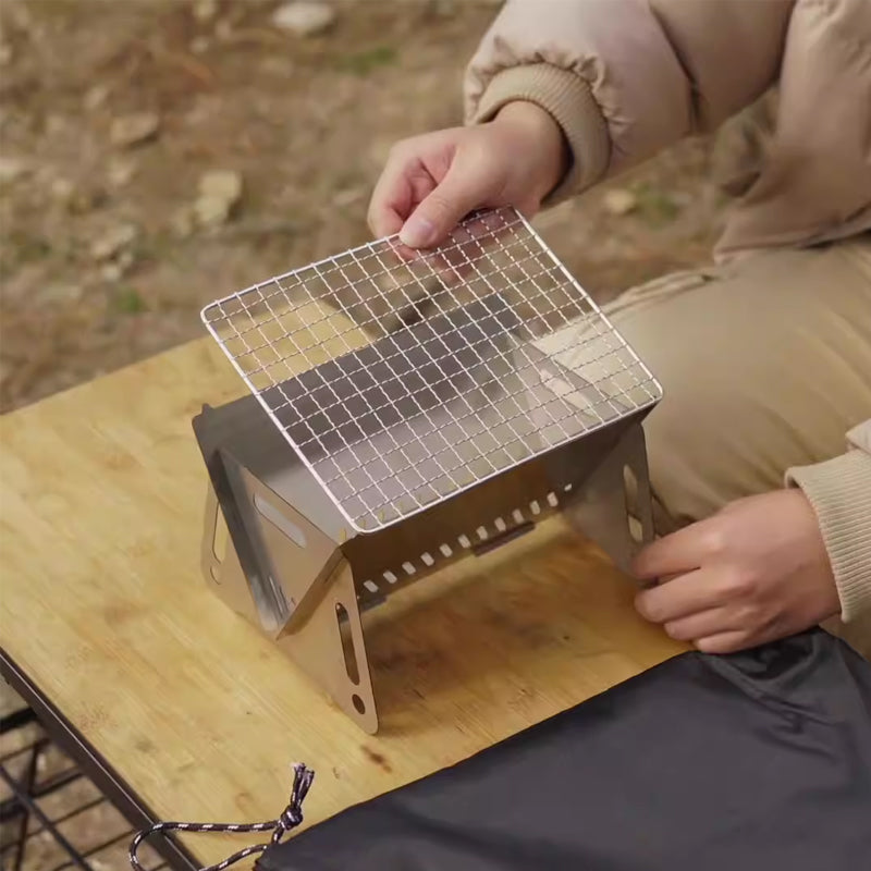 Stainless steel foldable grill