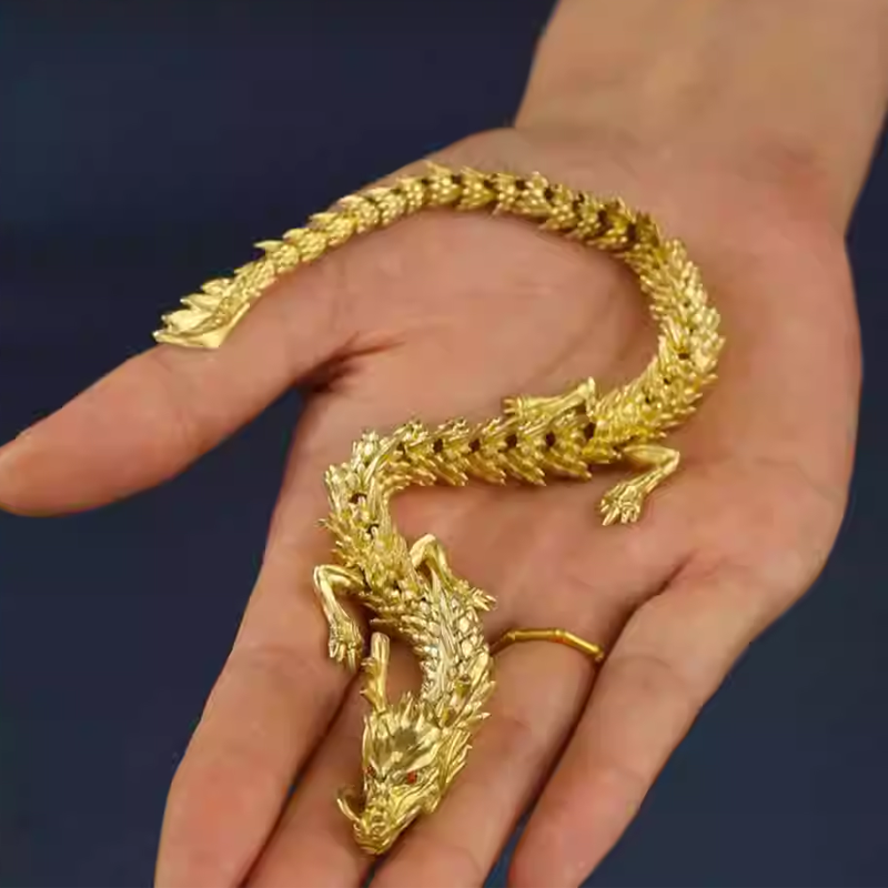 Golden Dragon with movable joints