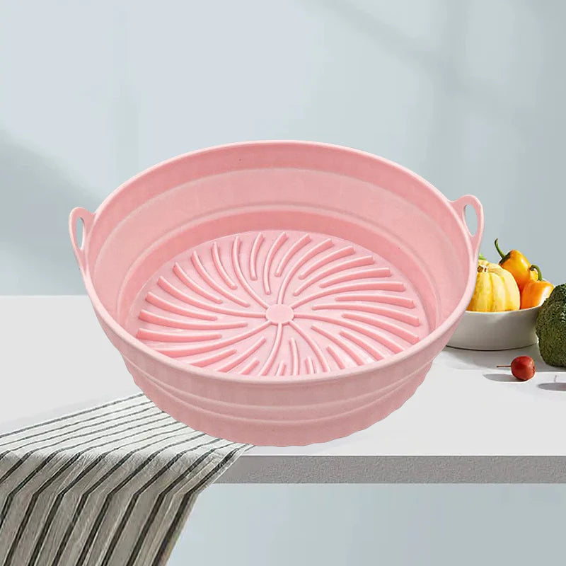 Air fryer grill pan made of silicone