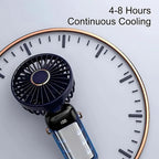 Rechargeable Handheld Mini Fan | 5-Speed, 90-Degree Adjustable & Quiet for Office, Home & Outdoor Use