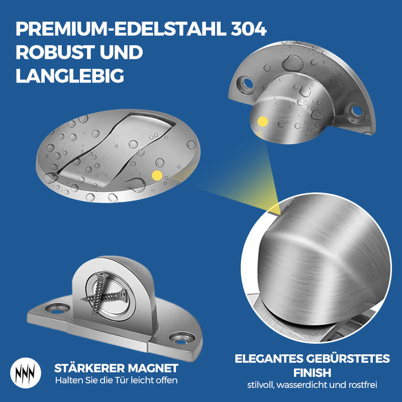 Invisible magnetic door stop made of stainless steel