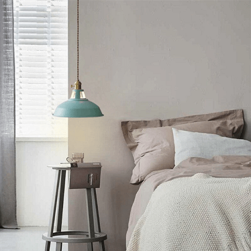 Vintage pastel pendant lamp - Metallic elegance - Soft ambiance