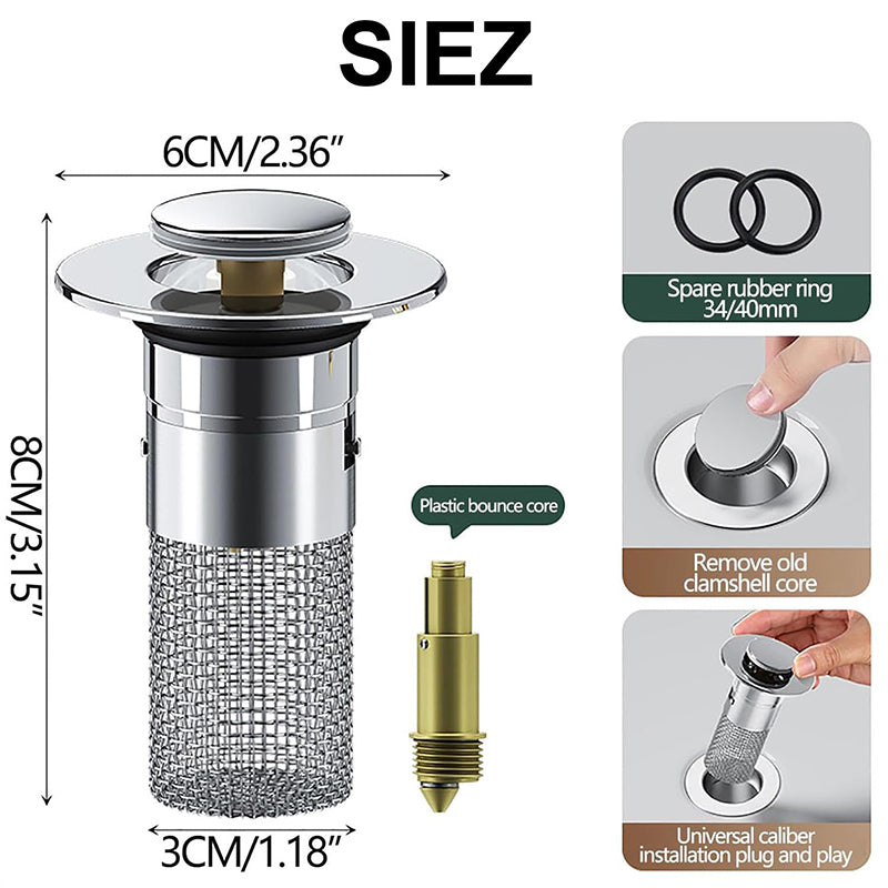 Sink drain strainer hair catcher